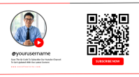White Modern & Minimal Scan And Subscribe Our Youtube Channel Digital Display (16:9) template