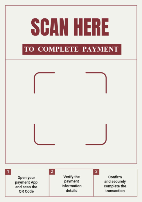 White Modern & Minimal Scan Here A2 template