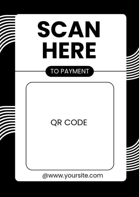 Scan Here Layout White Modern & Minimal Scan Here A4 Template | PosterMyWall