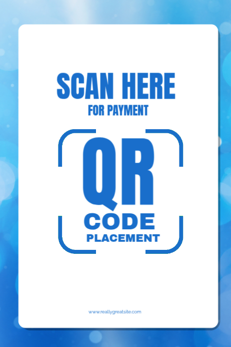 White Modern & Minimal Scan Here Qr Code Poster template