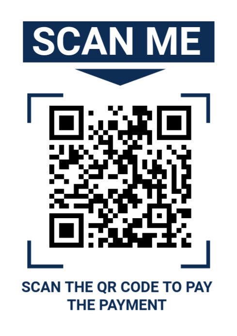 White Modern & Minimal Scan Me A4 template