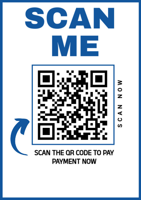 White Modern & Minimal Scan Me A4 template