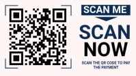 White Modern & Minimal Scan Me  Digital Display (16:9) template
