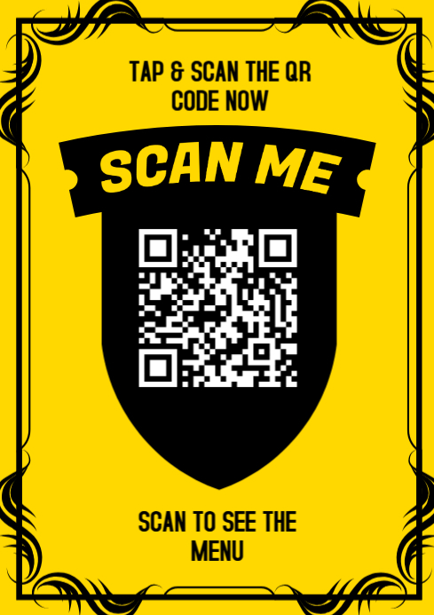 White Modern & Minimal Scan Qr Code A4 template