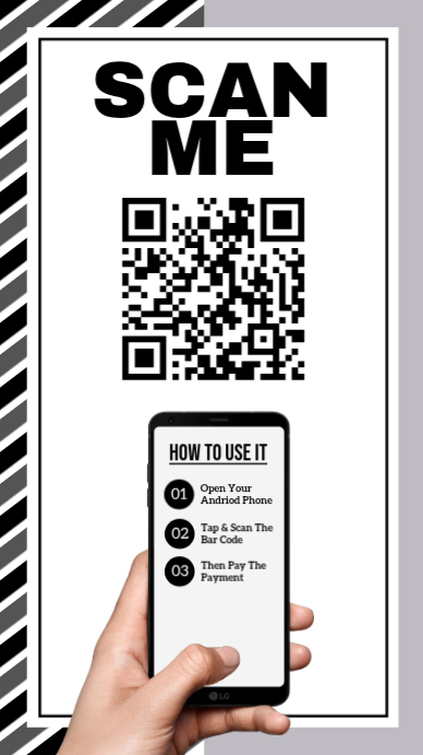 White Modern & Minimal Scan Qr Code Instagram Story Template | PosterMyWall