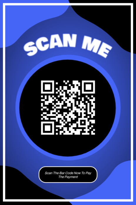 Qr Code Scanner Poster Format Black Qr Code Payment Posters Template | PosterMyWall