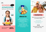 White Modern & Minimal School Admission A4 template - Page 1