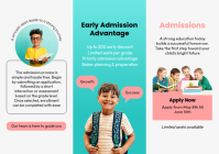 White Modern & Minimal School Admission A4 template - Page 4