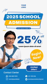 White Modern & Minimal School Promotion  Instagram Story template