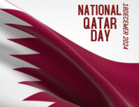 White Modern & Minimal Simple National Qatar Day  Flyer (us Letter) template