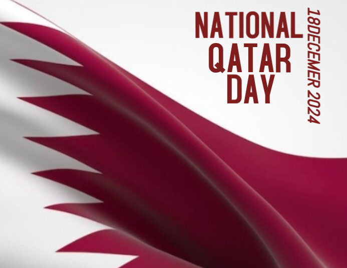White Modern & Minimal Simple National Qatar Day  Flyer (us Letter) template