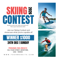 Белый Skilling Contest Pos Instagram Template