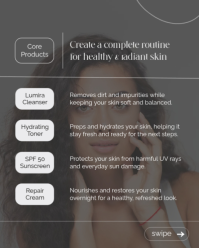 White Modern & Minimal Skincare Promotion Instagram Portrait template - Page 4