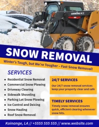 White Modern & Minimal Snow Removal Services Flyer (us Letter) template