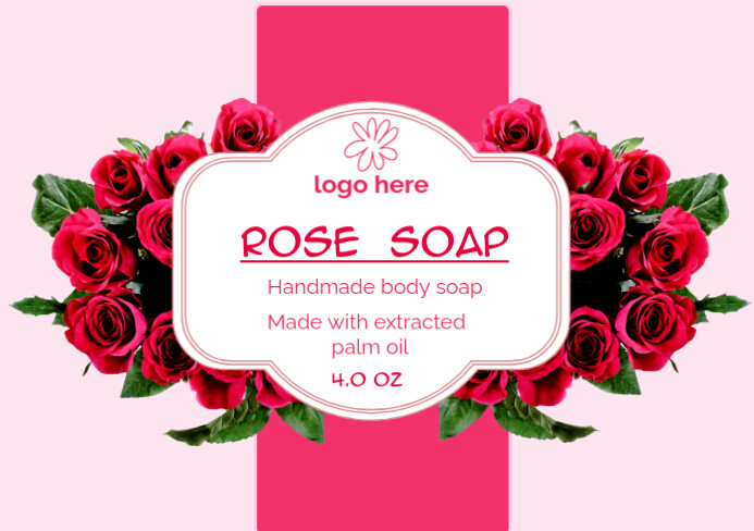 White Modern & Minimal Soap Label Design Template A5