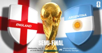 White Modern & Minimal Soccer Semi-Final Match Facebook Shared Image Video template