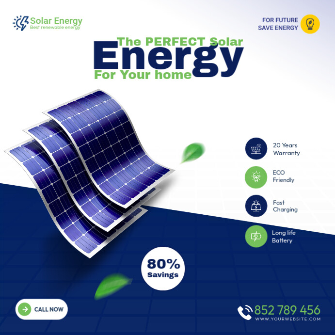Copy of White Modern & Minimal Solar Energy Ad Poster | PosterMyWall