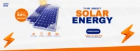 White Modern & Minimal Solar Energy Panel And Power Saving Facebook Cover Banner Template Facebook C