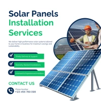 White Modern & Minimal Solar Panel Installation Services Square (1:1) template