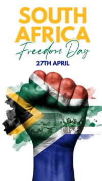 White Modern & Minimal South Africa Freedom Day Instagram Story Video template