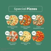 White Modern & Minimal Special Pizza Menu Instagram Post template - Page 3