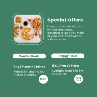 White Modern & Minimal Special Pizza Menu Instagram Post template - Page 4