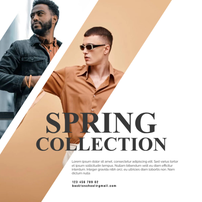 White Modern & Minimal Spring Collections Sale Poster  Discount Offer Sale Instagram Post template