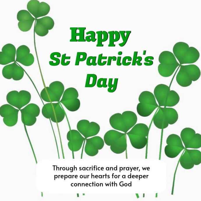 White Modern & Minimal St Patrick's Day Logo 徽标 template