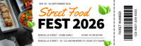 White Modern & Minimal Street Food Festival Twitter Banner template