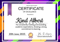 White Modern & Minimal Student Of The Week Certificate A4 template