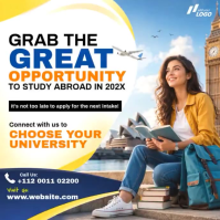 Putih Study Abroad Wpis na Instagrama Template