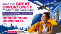 Biały Study Abroad Opportunities Digitale Vertoning Template
