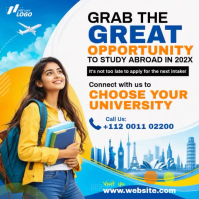 Blanco Study Abroad Promotion Message Instagram Template