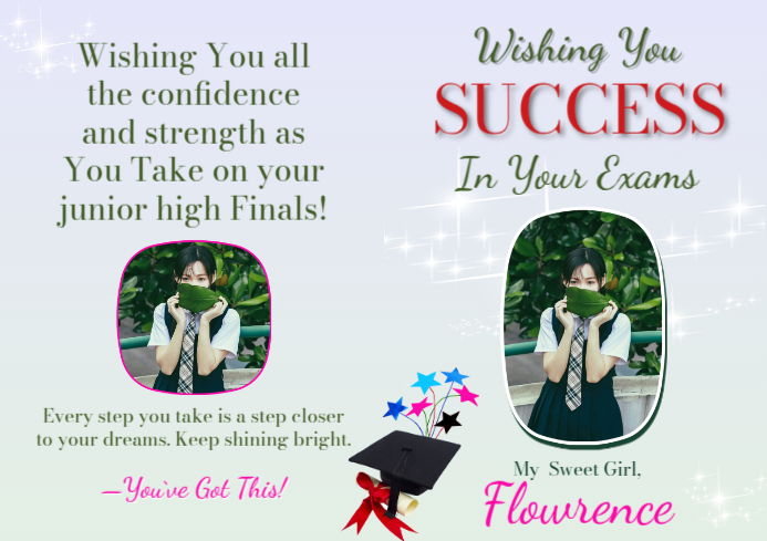 Exam Success Card A3 template