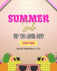 White Modern & Minimal Summer Sale Instagram Portrait template