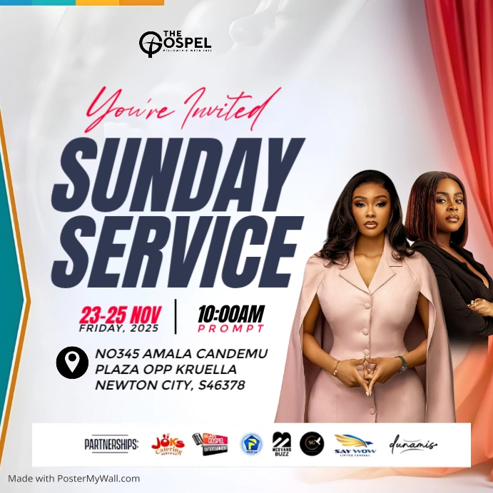 Sunday Service Invitation Template | PosterMyWall