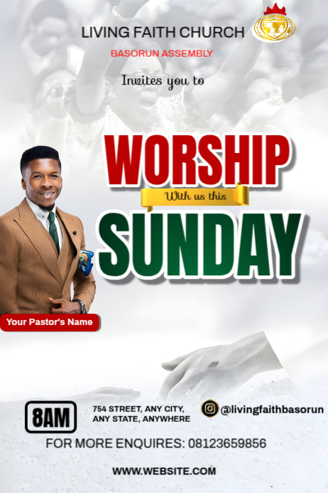 Church Worship Invitation Template | PosterMyWall