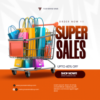 White Modern & Minimal Super Sale Instagram Post Instagram-Beitrag template