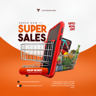 Putih Super Sales Promotion Post Instagram Template
