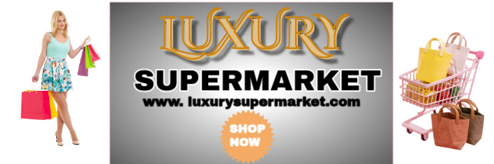 White Modern & Minimal Supermarket  Banner 2' × 6' template