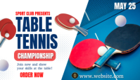 White Modern & Minimal Table Tennis Championship Business Card template