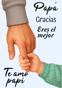 White Modern & Minimal Tarjeta De Regalo Para Papá  A4 template