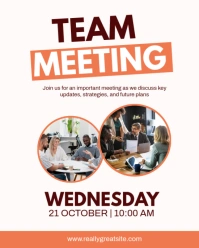White Modern & Minimal Team Meeting Instagram Portrait template