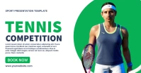 White Modern & Minimal Tennis Competition Fac Facebook Shared Image template