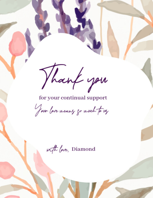 Copy of White Modern & Minimal Thank You Card Flyer (us Letter ...