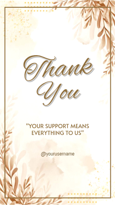 White Modern & Minimal Thank You Card Instagram Story Template ...