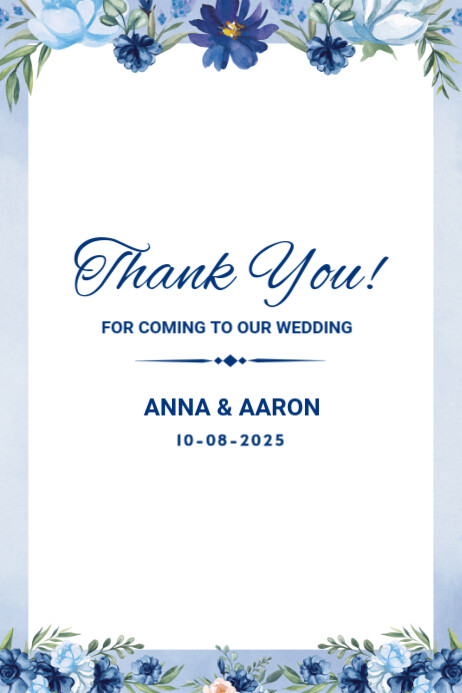 Plantilla de White Modern & Minimal Thank You Card Poster | PosterMyWall