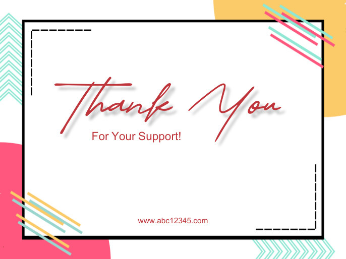 Copy of White Modern & Minimal Thank You Card Presen | PosterMyWall