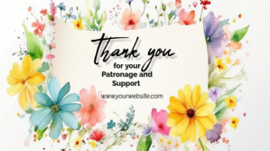 White Modern & Minimal Thank You  Digital Dis template