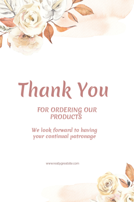 Plantilla de White Modern & Minimal Thank You For Your Patronage Card ...